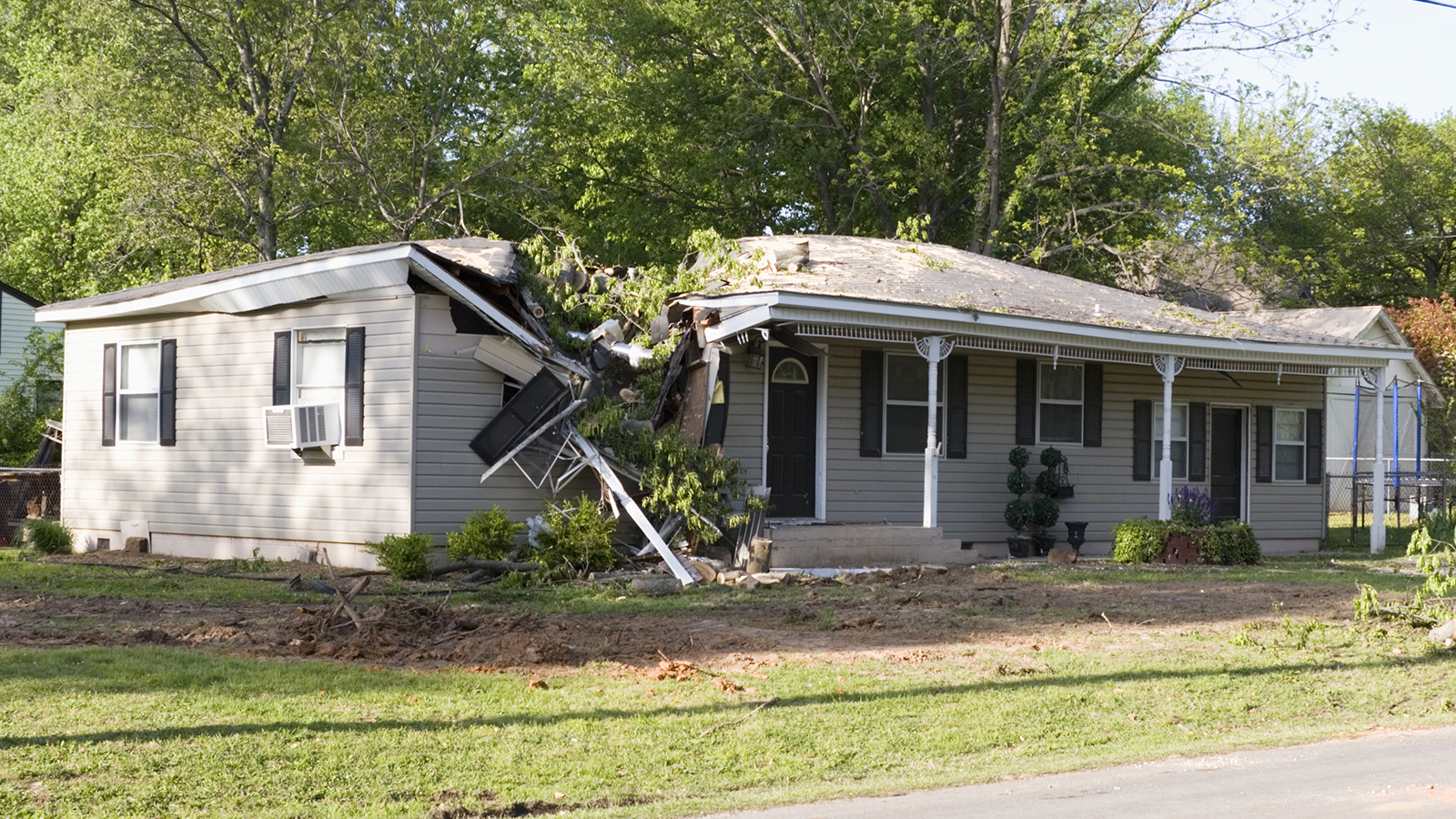 House damaged by storm